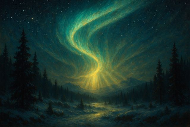 Mark 15:34: Where It Appears, and Where It Leads to Christ. A shimmering aurora over silent snowy wilderness under the stars.