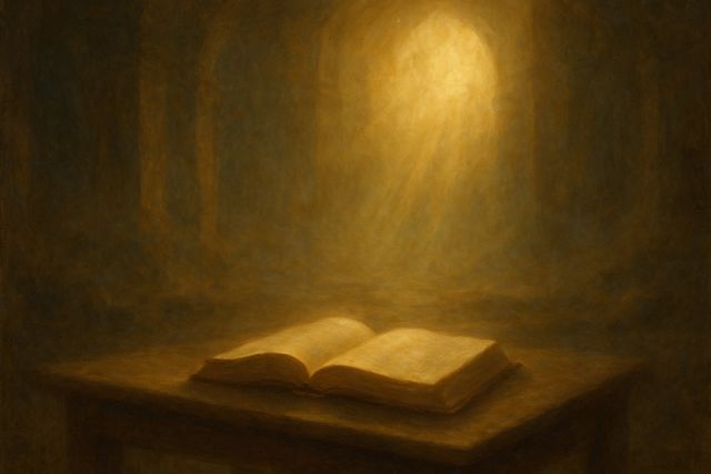 Acts 9:3: Where It Appears, and Where It Leads to Christ. Warm light resting on an open book where blessings are kept.