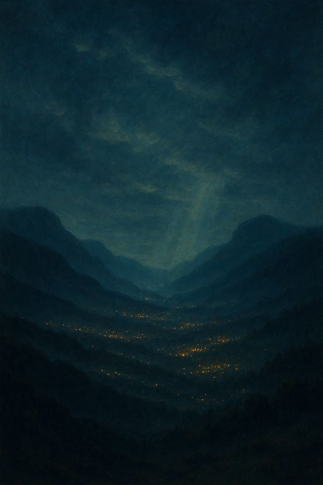 Mark 12:43: Where It Appears, and Where It Leads to Christ. Distant city lights across a dark valley at night.