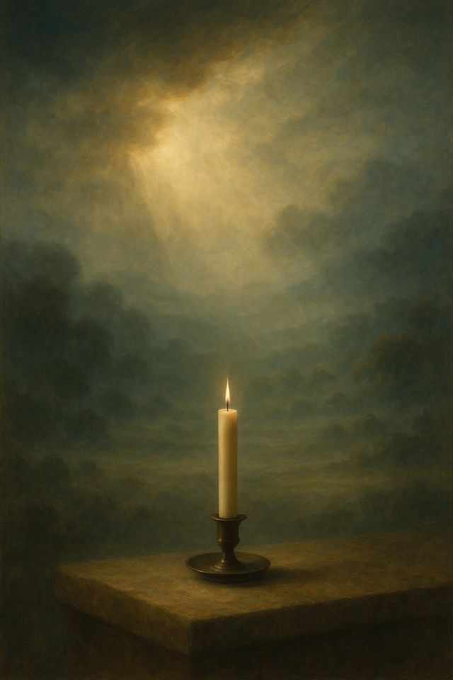 Philippians 4:19: Where It Appears, and Where It Leads to Christ. A single quiet candle stand in soft light.