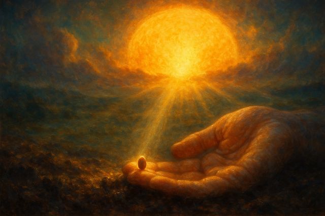 Genesis 12:3: Where It Appears, and Where It Leads to Christ. A tiny seed in dark soil in a shaft of morning light.