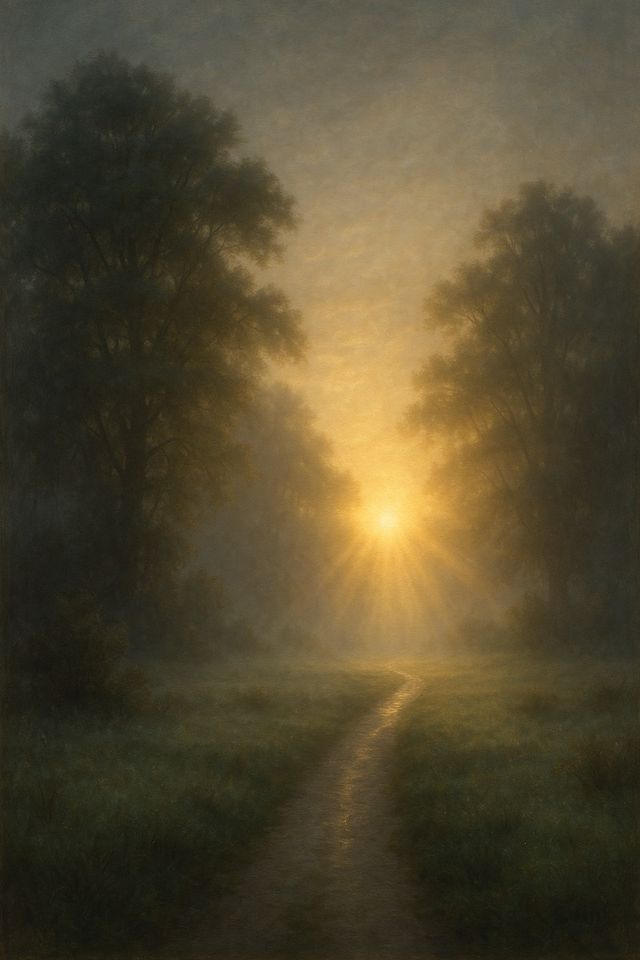 The Reformed Tradition: What It Is and the Christ at Its Center. Grey dawn breaking into warm first light over a dew-wet path.