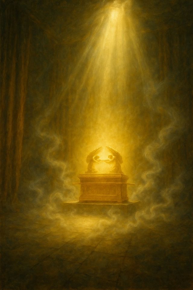 Romans 8:28: Where It Appears, and Where It Leads to Christ. Radiant light and incense filling the holy of holies.