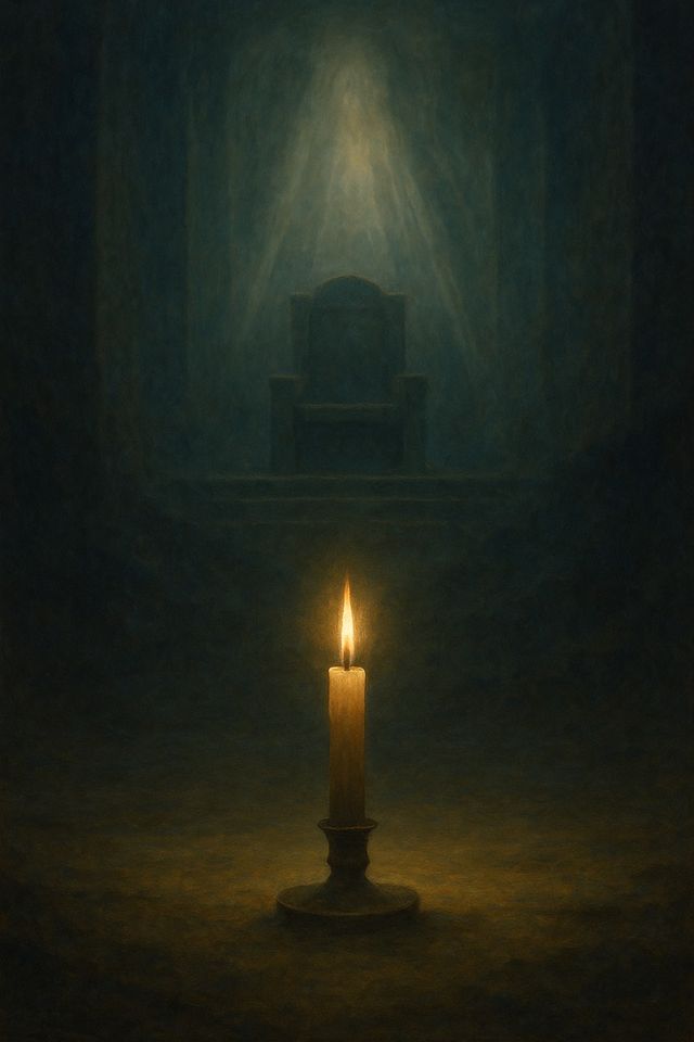 Matthew 26:31: Where It Appears, and Where It Leads to Christ. A single candle flame in vast, deep stillness.