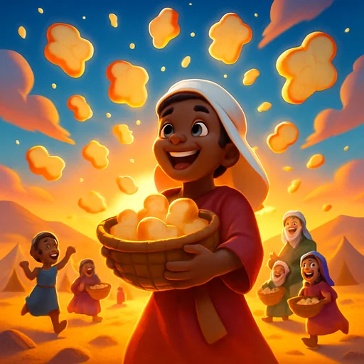 Manna Morning, a Bible game on The Living Bread: Gather just enough. Hoarding rots.