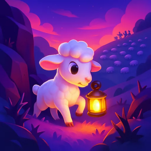 The Lost Sheep, a Bible game on The Living Bread: Leave the ninety-nine. Find the one.